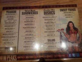 Twin Peaks Shenandoah menu