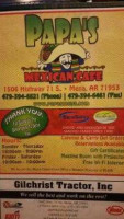 Papa's Mexican Cafe menu