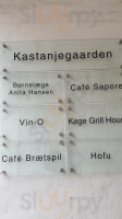 Café Brætspil menu