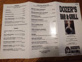 Dozers Grill menu