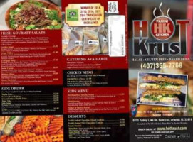 Hot Krust Panini Kitchen menu