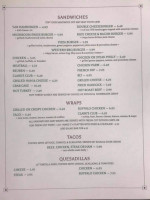 Clark Powells Restaurant-bar menu