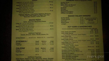 Jo Jo's Pizza menu