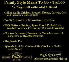 Doyler Dunneys menu