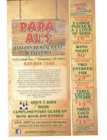 Papa Al's Italian food
