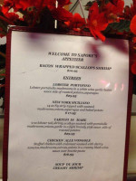 Sapore Restaurant menu