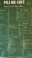 Pilian Cafe Vegie Resto menu