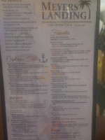 Meyers Landing menu