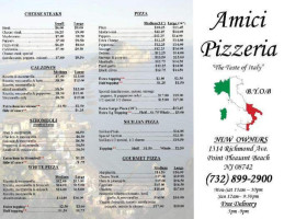 Amici Pizzeria menu