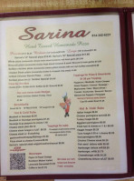 Sarina's Pizza inside