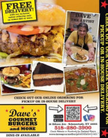 Dave's Gourmet Burgers And More menu