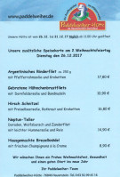Paddelweiher Hütte menu