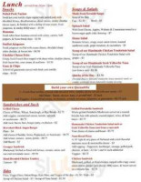 Blue Water Grille On The Hill menu