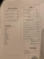 Ozy's Grill menu