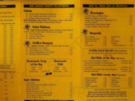 Sunny Subs menu