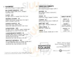 Washington Square Cafe Catering menu