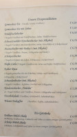 Waldgaststatte Kuckucksdiele menu