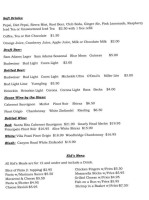 Mountain View Bar Restaurant And Pizza menu