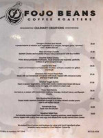 Fojo Beans Coffee Roasters menu