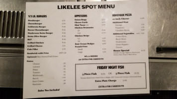 The Likelee Spot menu