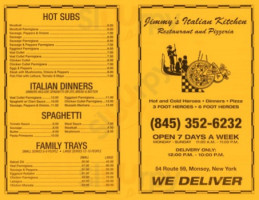 Jimmy's Italian Kitchen menu