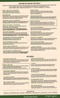 Sawmill Grill menu