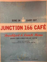 Junction 166 Cafe menu
