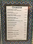 Le Palais du Maroc menu