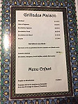 Le Palais du Maroc menu