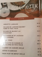 Le Colombier menu