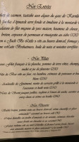 Le 22 Île De Brehat menu