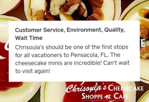 Chrisoula's Cheesecake Shoppe food