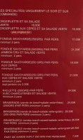 Auberge Du Grand Colombier menu