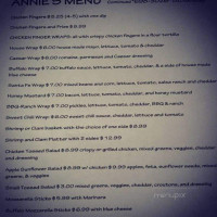 Annie's menu