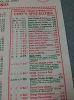 China King menu