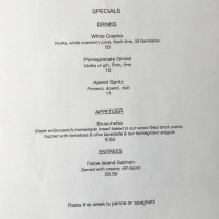 Giovanni's Inn menu