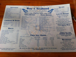 Ray's Seafood menu