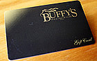 Buffy's Pub menu