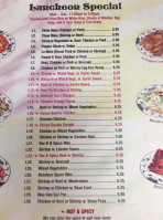 China One menu