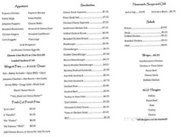 Spruce Creek Tavern menu