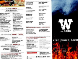 Woodys Bq Grill And menu