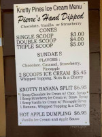 Knotty Pines menu