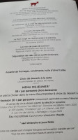 La Cabro D'or menu
