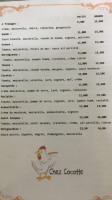 Pizzéria Chez Cocotte menu