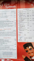 Ô P'tit Lyonnais menu