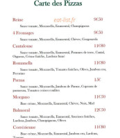 Pizzeria Le Millevaches menu