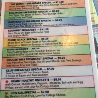 Club Diner menu