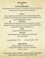 Breum Landevejskro menu