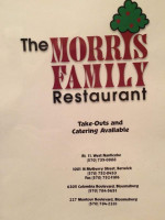 Morris's Family menu