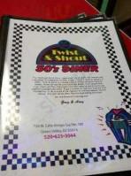 Twist & Shout 50's Diner menu